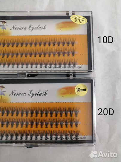 Ресницы пучки для наращиванияNesura, клей