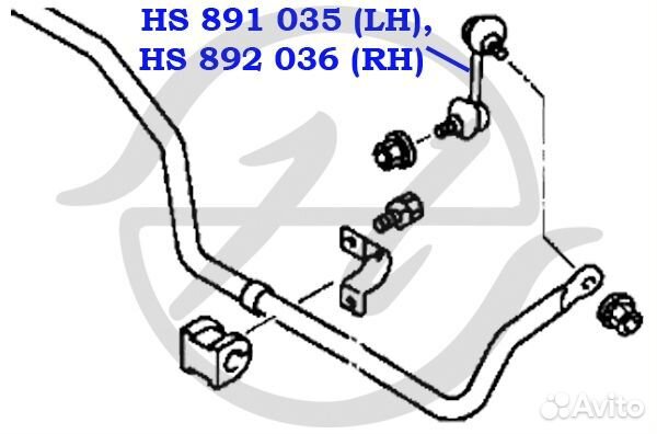 Тяга стабилизатора зад прав