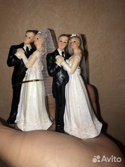 Фигурки для свадебного торта большие и маленькие