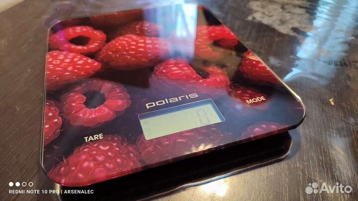 Весы кухонные Polaris PKS 1068DG raspberry 10кг