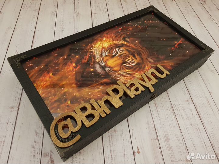 Нарды стеклянные Тигр