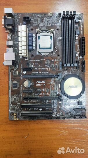 Материнская плата asus z97-k 1150 i7-4770k