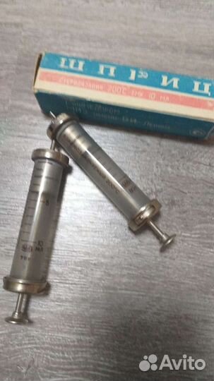 Шприц стеклянный СССР