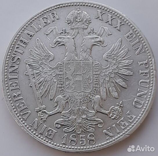 Австрия, союзный талер 1858г