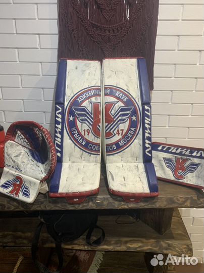 Вратарские щитки блин и ловушка Миклин детские