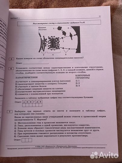 Сборник ЕГЭ 2024 Биология