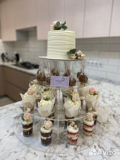 Многоярусная подставка для торта и пирожных акрил