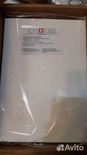 Вафельная бумага копиформ 25 листов