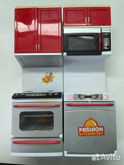 Кухня для кукол с набором посуды
