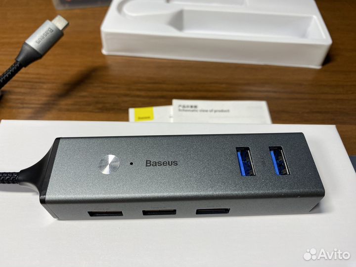 Baseus Cube Type-C to USB3.0*3+USB2.0*2 HUB