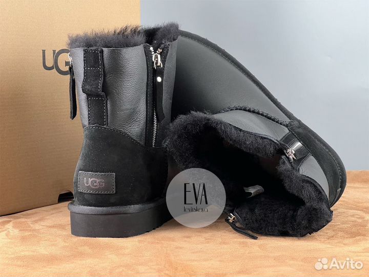 Ugg мужские зимние Double Zip Metallic Black