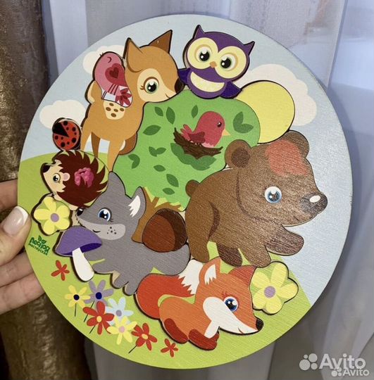 Фигурные деревянные пазлы