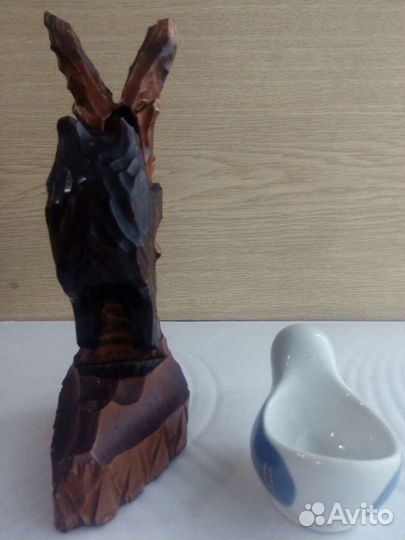 Соусник Гжель, мишка на дереве, СССР