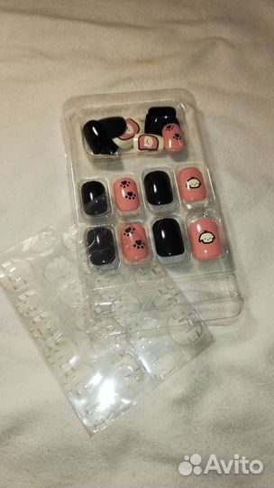 Накладные ногти с клеем