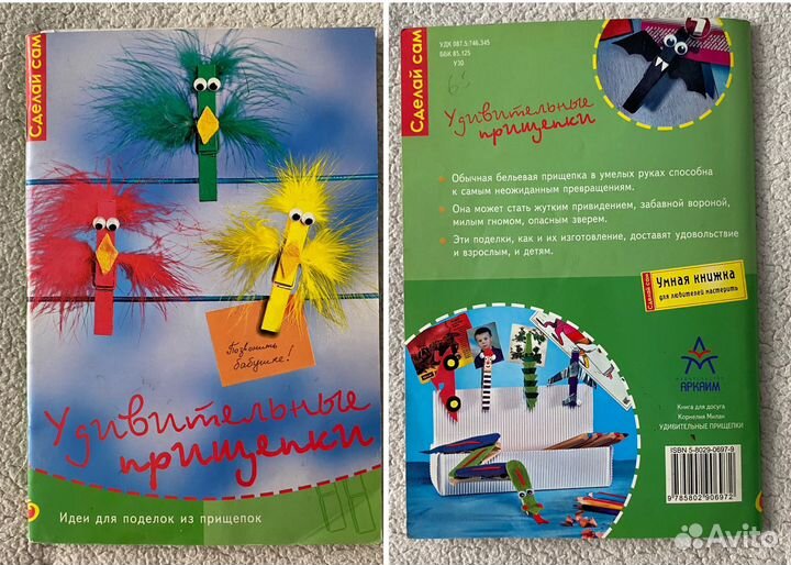 Книга Идеи поделок из прищепок
