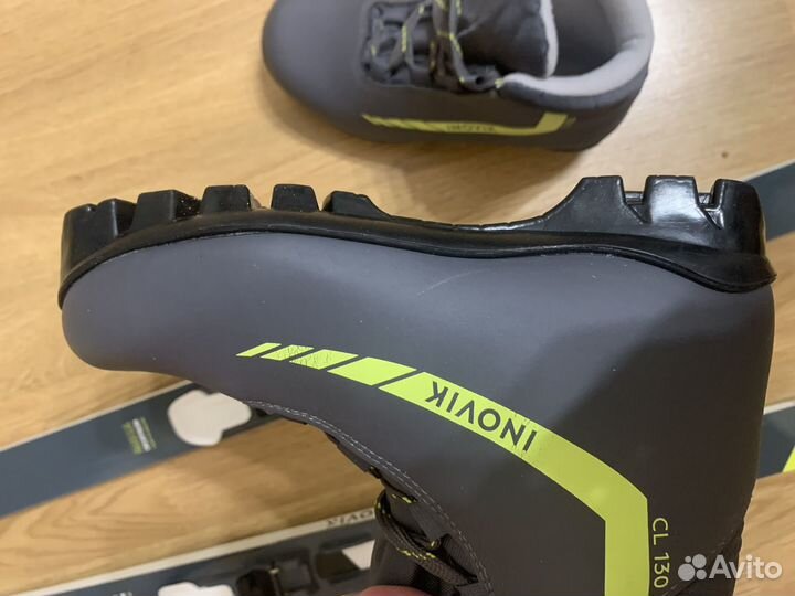 Лыжные ботинки+лыжи