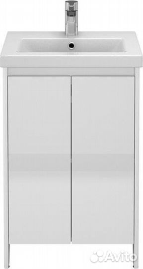 Тумба с раковиной Velvex Klaufs 50.2D белая, напол