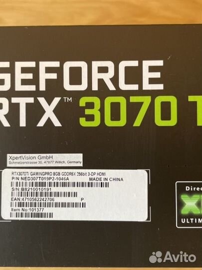 Palit GeForce RTX 3070 Ti GamingPro