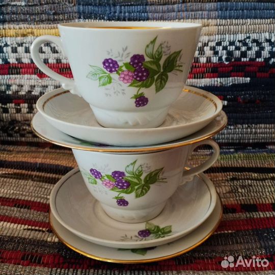 Набор фарфоровых стопок СССР