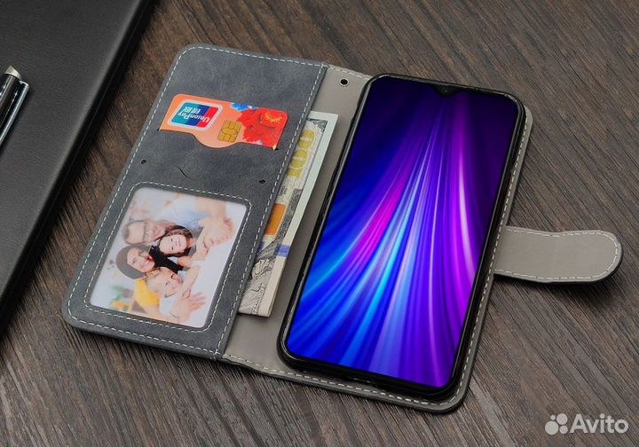 Кожаный чехол-книжка для Xiaomi Redmi Note 5A