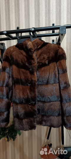 Шуба норковая 42 44 бу коричневая