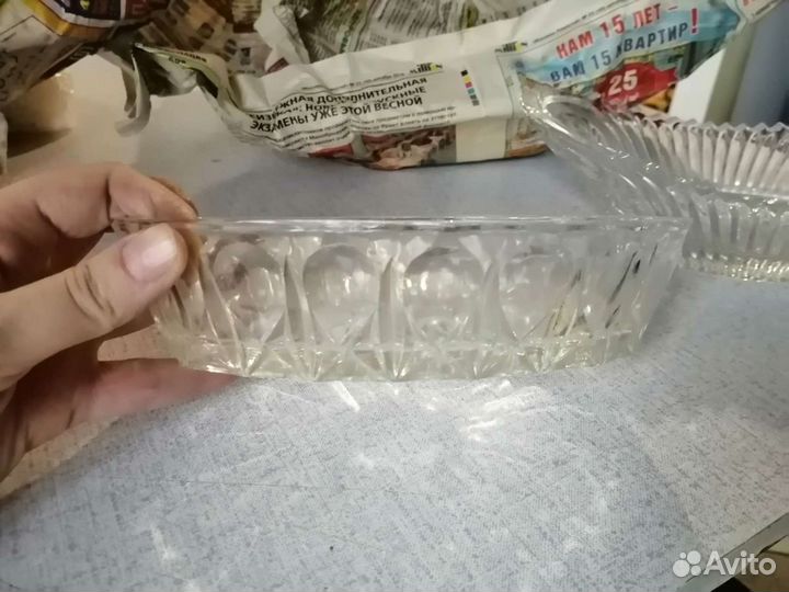 Салатница хрустальная СССР