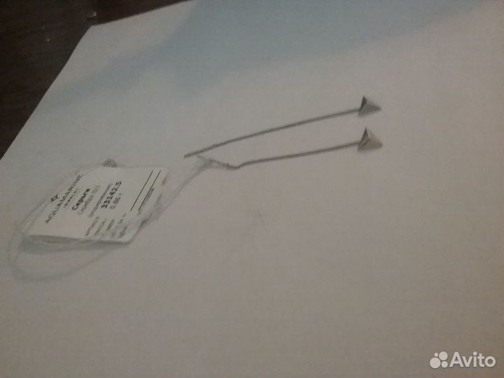 Серьги -продевки, серебро