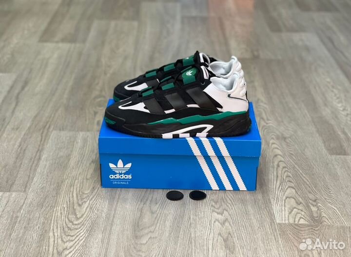 Кроссовки Adidas Niteball Black Green (36-45)