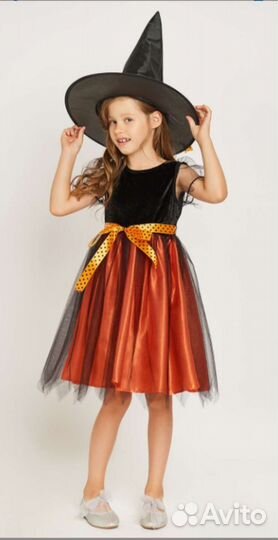 Платье волшебницы, колдуньи, лисы 110-122 см