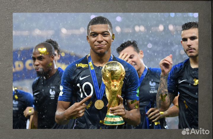 Kylian Mbappe автограф в рамке декор для дома