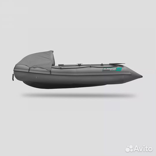 Лодка Gladiator E330PRO Темно-серая