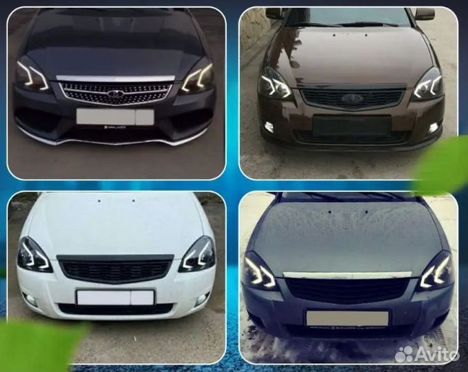 AMG галочки на фары приоры