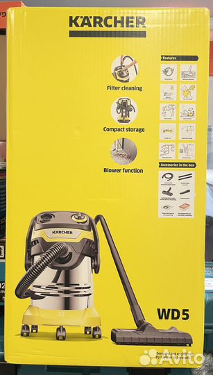 Пылесос Karcher WD 5 S V-25/5/22 Новый