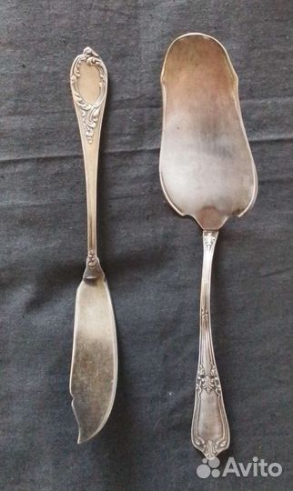 Мельхиоровая лопатка для торта и рыбы Старый Киев