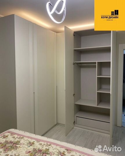 Шкаф распашной с фрезерованными фасадами