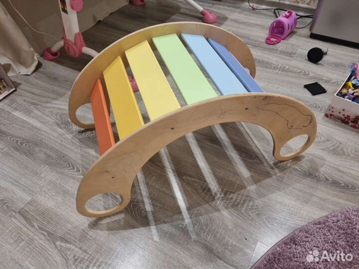 Качалка мостик радуга качели