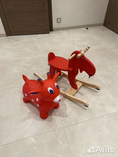 Качалка лось икея и олененок прыгун