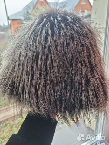 Шапка зимняя из натурального меха чернобурки