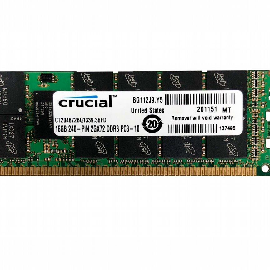 [CT204872BQ1339.36FD] Оперативная Память Micron Ddr1 Ct204872bq1339.36fd