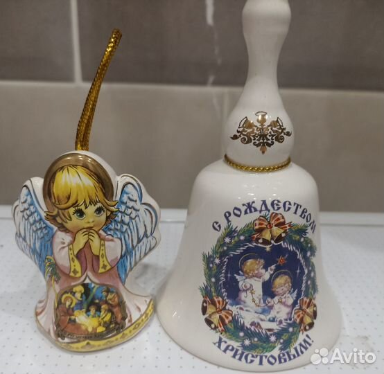 Новогодние свечи, колокольчики рождественские