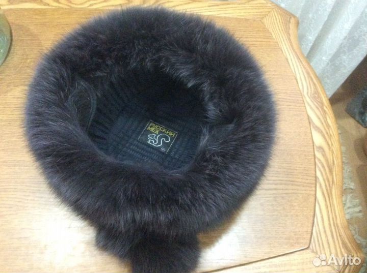 Шапка натуральный мех Песец