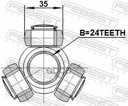 Трипоид 24X35 Kia Carnival 98-05 2216carn Febest