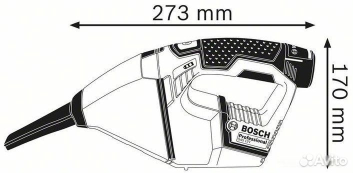 Пылесос Bosch GAS 12V Professional 0 601 9E3 000