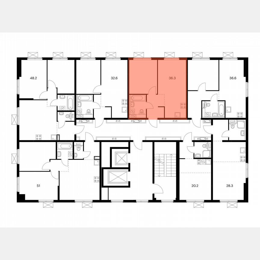 1-к. квартира, 36,3 м², 17/17 эт.
