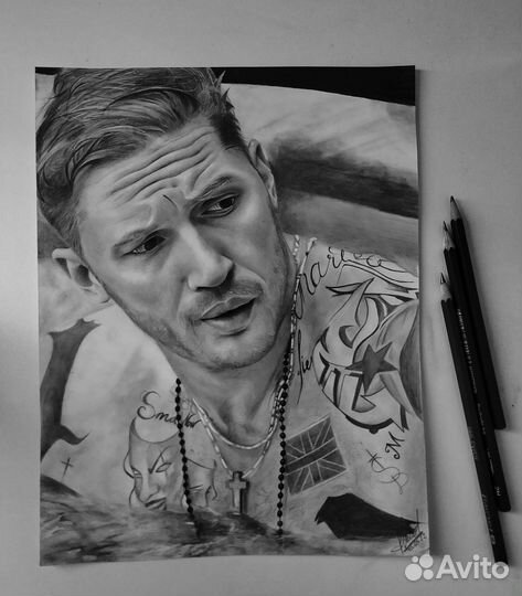 Портрет по фото карандашом