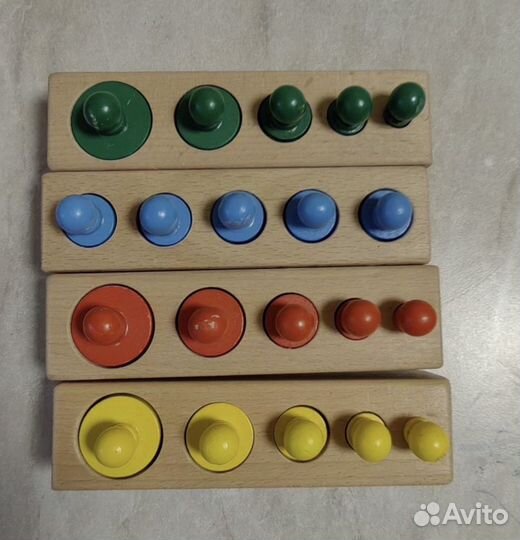 Логические цилиндры монтессори