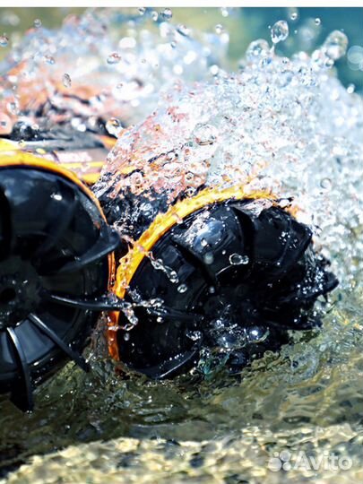 Машинка перевертыш на пульте управления амфибия