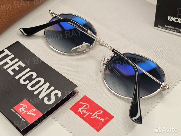 Очки Ray Ban Oval 3547 Голубой Градиент Стекло