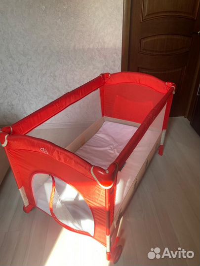 Детская кровать манеж с матрасом б/у