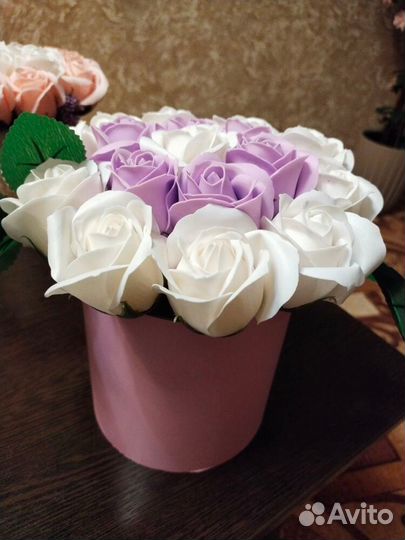 Букет из мыльных роз